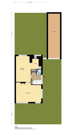 Floorplan - Dr C A Gerkestraat 151, 2042 ER Zandvoort